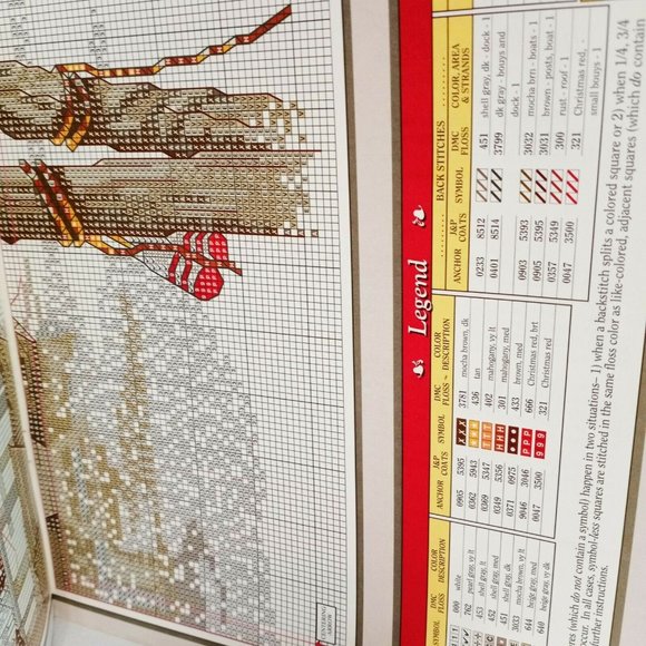 Misty Mooring Harbor Scene Cross Stitch Leaflet Book Color Charts 00805 1990 - Picture 4 of 7